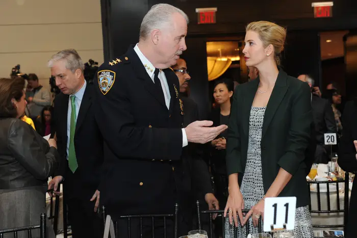 NYPD Chief of Detectives Robert Boyce speaks with Ivanka Trump at the annual New York City Police Foundation's "State of the NYPD" breakfast in January 2015.
